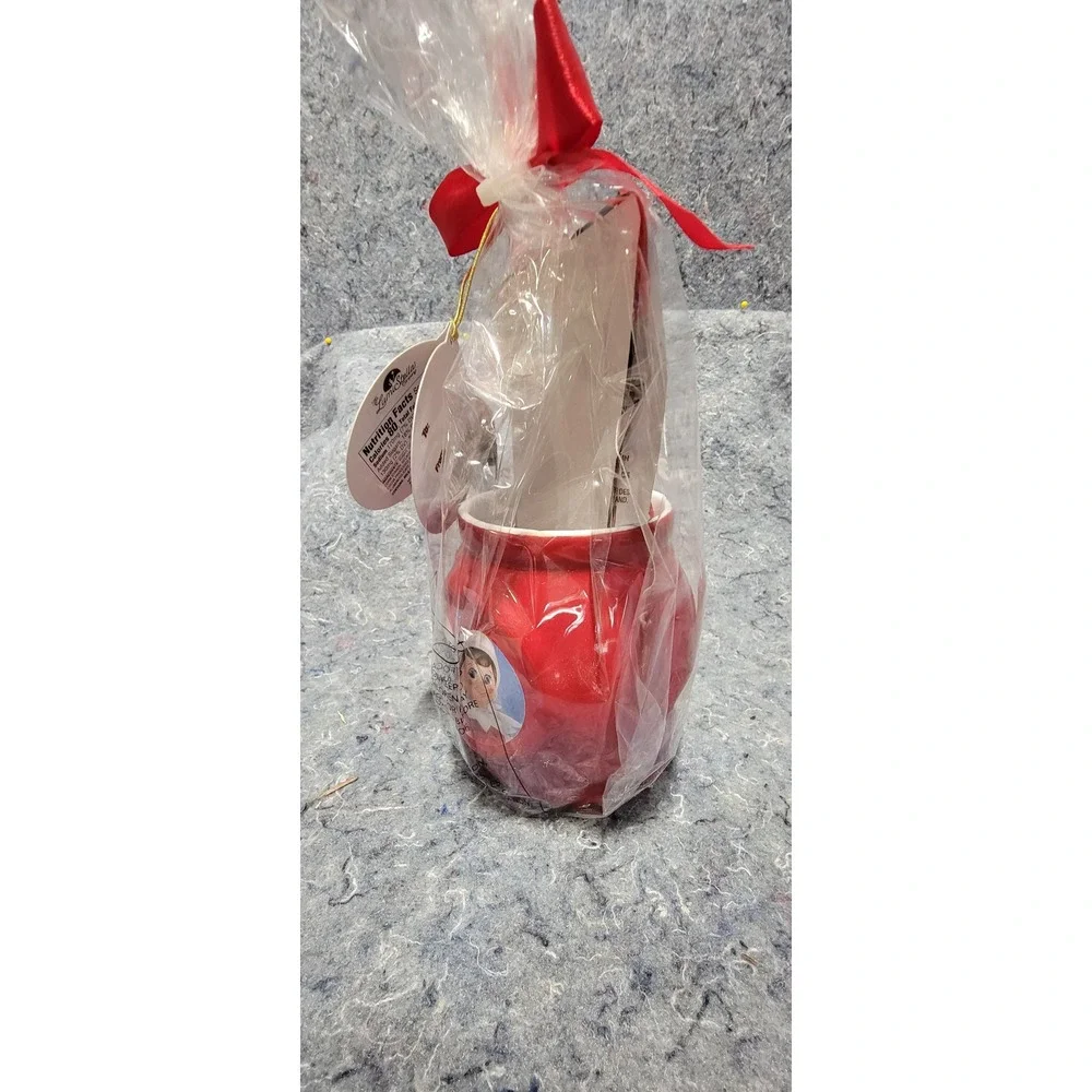 NWT Elf On the Shelf Mug Set W/ Hot Cocoa‎ Marshmallows Mug & Spoon 2022